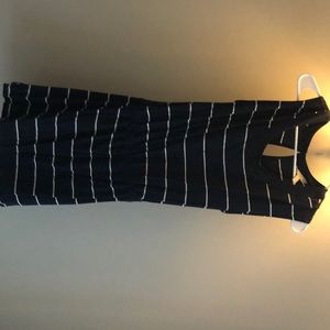 Navy and white summer dress